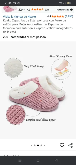 Zapatillas Kuako Mujer Rosas