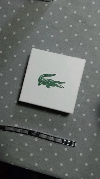 Pulsera Lacoste Plata Cocodrilo