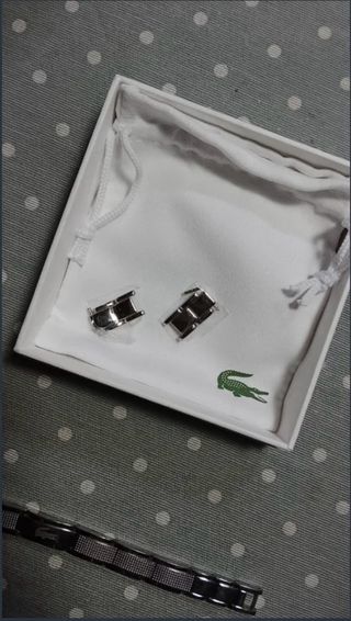 Pulsera Lacoste Plata Cocodrilo