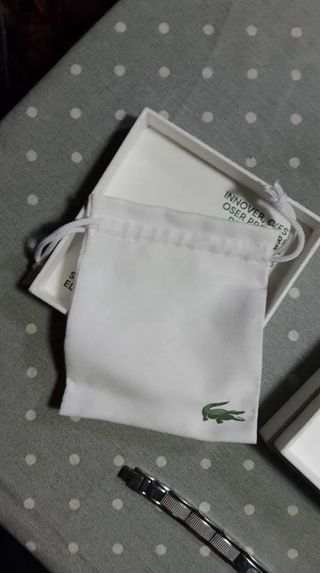 Pulsera Lacoste Plata Cocodrilo