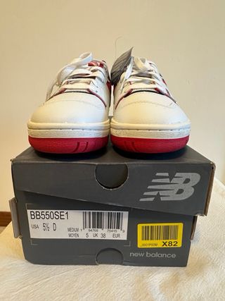 Scarpe New Balance 550 Bianche Rosse