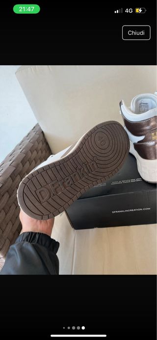 Sneakers bianche Dr Franlkin platform donna