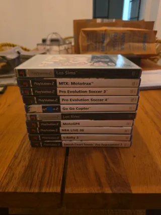 Lote 9 Juegos PS2: Los Sims, MotoGP4, V-Rally 3