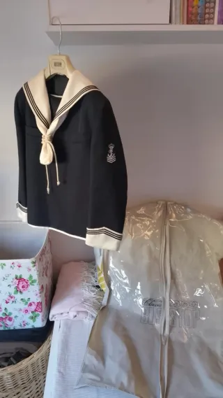 Traje de Comunión Niño Marino y beige