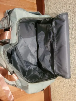 Bolso y mochila mujer gris y rosa