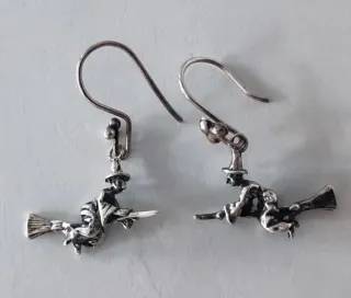 Pendientes Plata de Ley con Piedras Moradas