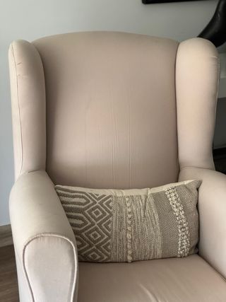 Poltrona a dondolo beige su misura