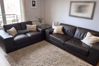 Sofás Natuzzi Piel Marrón 3+2