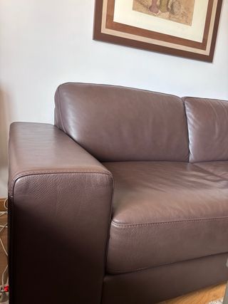 Sofás Natuzzi Piel Marrón 3+2