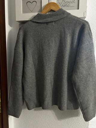 Jersey polo gris talla S