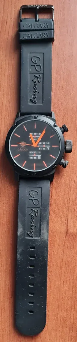 Reloj Calgary GP Racing Negro Naranja