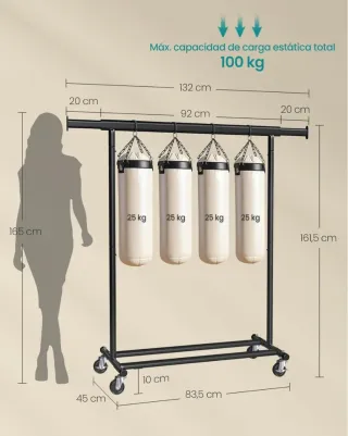 Burro Ropa SONGMICS con Ruedas