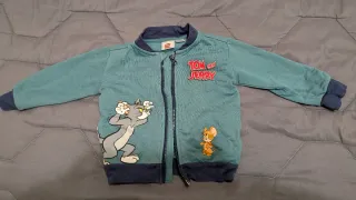 Felpa Tom & Jerry con zip, bimbo 86/92 cm