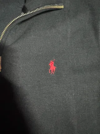 Chaqueta Polo Ralph Lauren Negra Media Cremallera