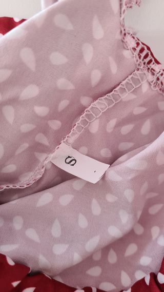 Vestido rojo con lunares - Talla S