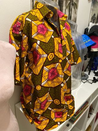 Camisa estampada manga corta