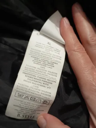 Abrigo largo negro talla XL