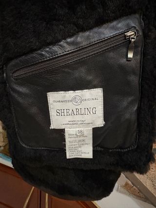 Cappotto Montone Shearling Vera Pelle Nera vintage