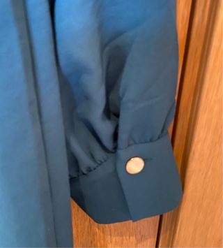 Vestido camisero Zara verde oscuro