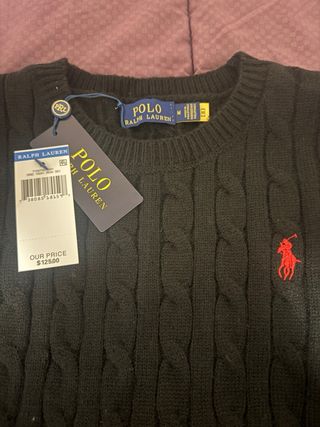 Jersey Polo Ralph Lauren Negro Cable Knit
