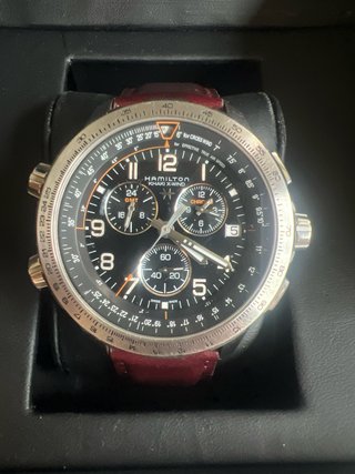 Reloj Hamilton X-Wind Cuarzo 47mm con correa cuero