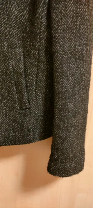 Chaqueta corta tweed gris y negra