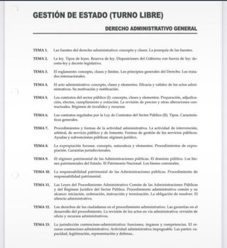 Temario GACE turno libre CEF