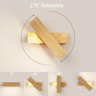 Lampada da parete HMAKGG in legno