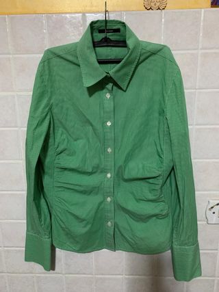 Camicia verde a righe bianche per donna Windsor