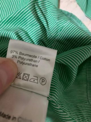 Camicia verde a righe bianche per donna Windsor