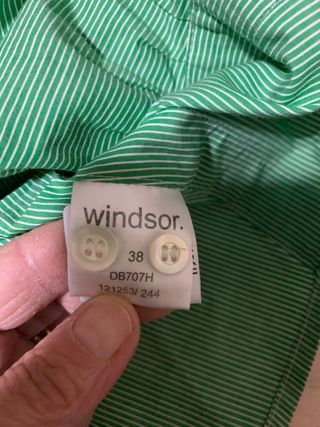 Camicia verde a righe bianche per donna Windsor