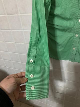 Camicia verde a righe bianche per donna Windsor