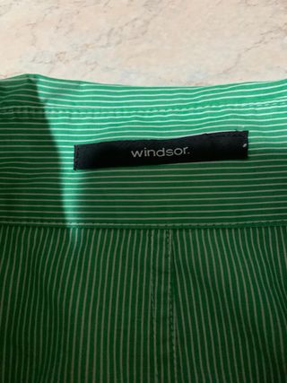 Camicia verde a righe bianche per donna Windsor