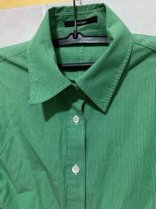 Camicia verde a righe bianche per donna Windsor
