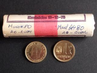 CARTUCHO 50 MONEDAS DE 1 PTA. 1980 * 80