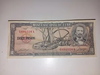 Billete 5 Pesos Cuba 1956 hay 50 diferentes