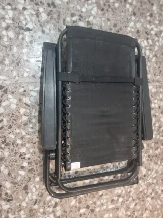 Silla Plegable Negra,  2 piezas, cesiones unidad