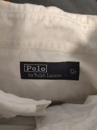 Camisa Ralph Lauren Blanca. Talla  Niño, 12 años