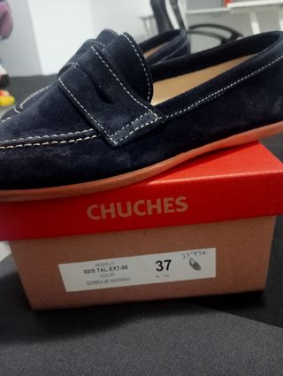 Mocasines de vestir niño azul marino