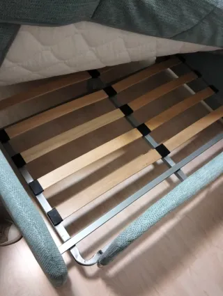 Sofá Cama Viscolástica verde/azulado de 120x190cms