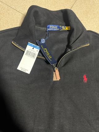 Chaqueta Polo Ralph Lauren Negra Media Cremallera