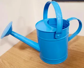 Regadera azul metálica