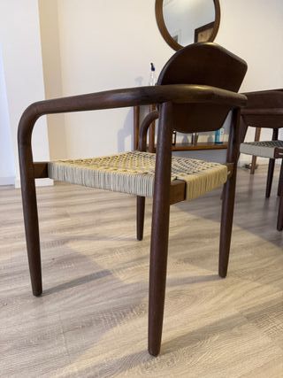 Conjunto 4 Sillas Sklum Madera y Tela