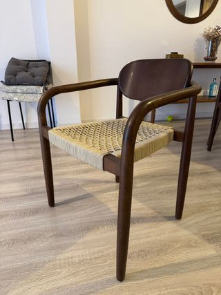 Conjunto 4 Sillas Sklum Madera y Tela