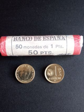 CARTUCHO 50 MONEDAS DE 1 PTA. 1980 * 81