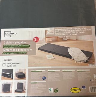 Colchón Plegables Livarno Home 190x65x8.5cm
