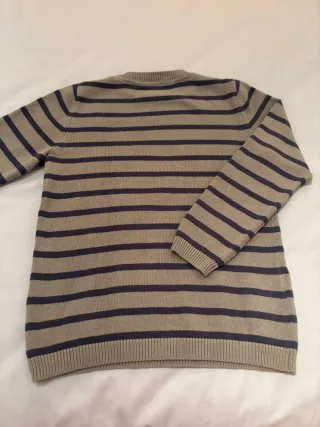 Jersey Mango Rayas Beige y Gris