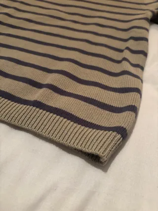 Jersey Mango Rayas Beige y Gris