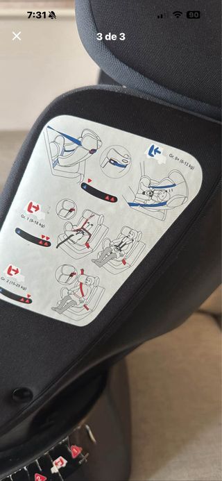 Silla coche grupo 0-III sin Isofix