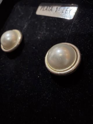 Pendientes de perla plata ley